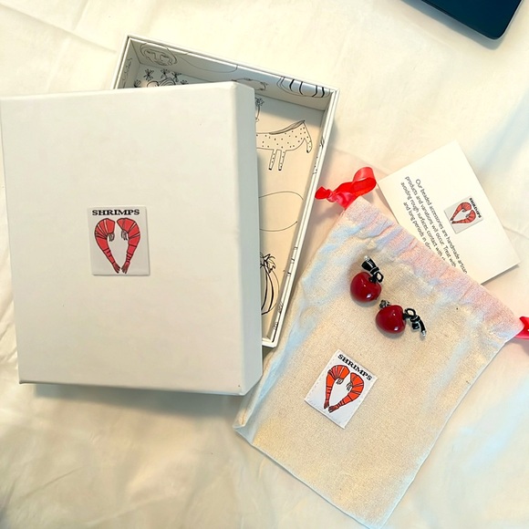 Shrimps Cherry Clip-on Earrings - Picture 3 of 6